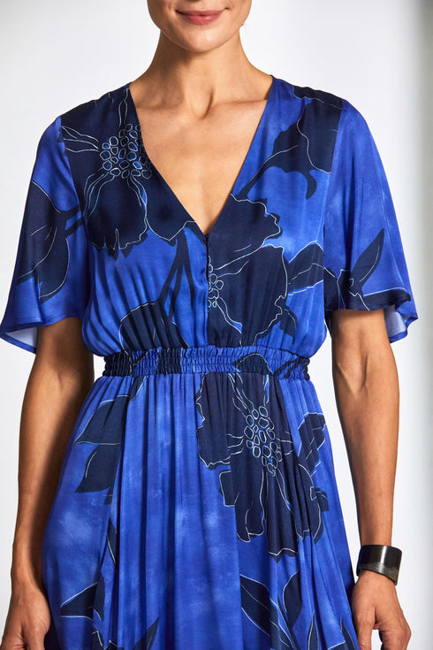 Peruzzi S25145 Long Print Dress